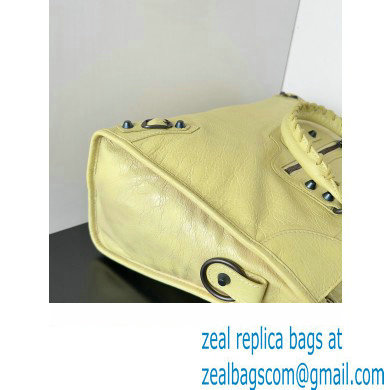 Balenciaga Classic City Large Handbag in Arena Lambskin Light Yellow