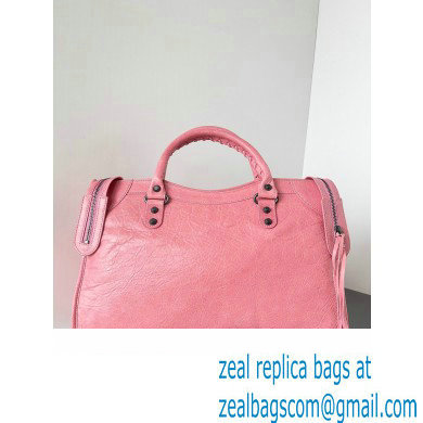 Balenciaga Classic City Large Handbag in Arena Lambskin Pink