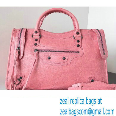 Balenciaga Classic City Large Handbag in Arena Lambskin Pink - Click Image to Close