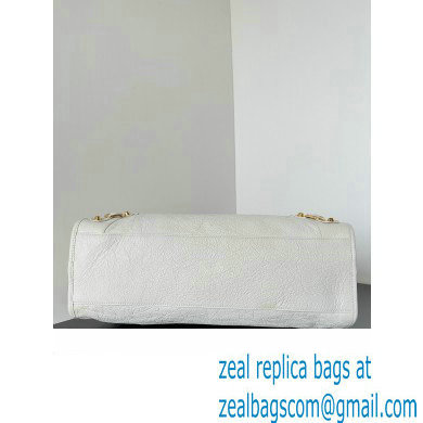 Balenciaga Classic City Large Handbag in Arena Lambskin White/Gold - Click Image to Close