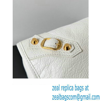 Balenciaga Classic City Large Handbag in Arena Lambskin White/Gold