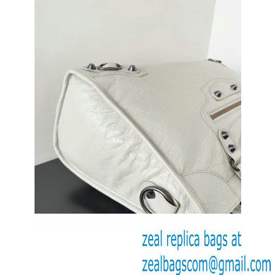 Balenciaga Classic City Large Handbag in Arena Lambskin White