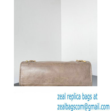 Balenciaga Classic City Large Handbag with Spiral Hardware in Arena Lambskin Camel/Gold