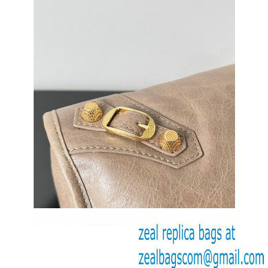 Balenciaga Classic City Large Handbag with Spiral Hardware in Arena Lambskin Camel/Gold