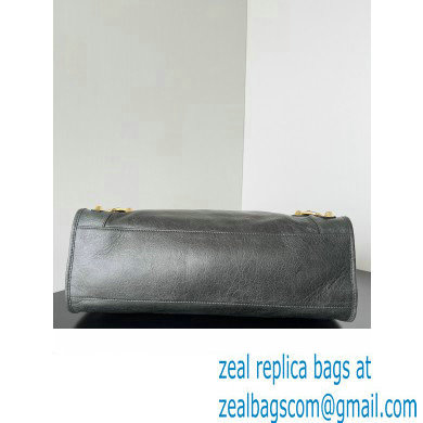 Balenciaga Classic City Large Handbag with Spiral Hardware in Arena Lambskin Dark Green/Gold - Click Image to Close