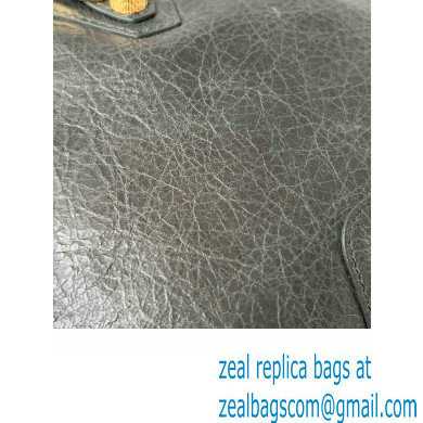 Balenciaga Classic City Large Handbag with Spiral Hardware in Arena Lambskin Dark Green/Gold - Click Image to Close