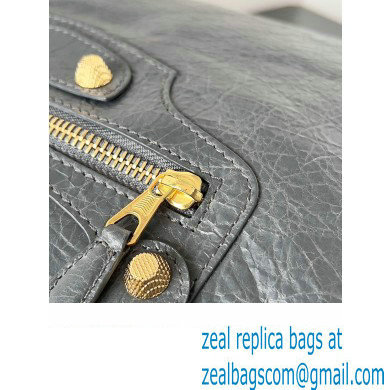 Balenciaga Classic City Large Handbag with Spiral Hardware in Arena Lambskin Gray/Gold - Click Image to Close