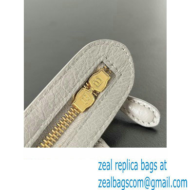 Balenciaga Classic City Large Handbag with Spiral Hardware in Arena Lambskin Light Gray/Gold
