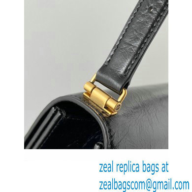 Balenciaga Crush Large Sling Bag in paper calfskin Black/Gold 2023 - Click Image to Close