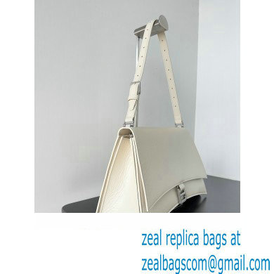 Balenciaga Crush Medium Sling Bag in paper calfskin Beige/Silver 2023 - Click Image to Close