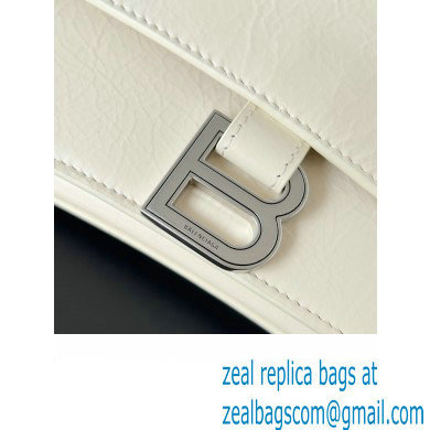 Balenciaga Crush Medium Sling Bag in paper calfskin Beige/Silver 2023 - Click Image to Close