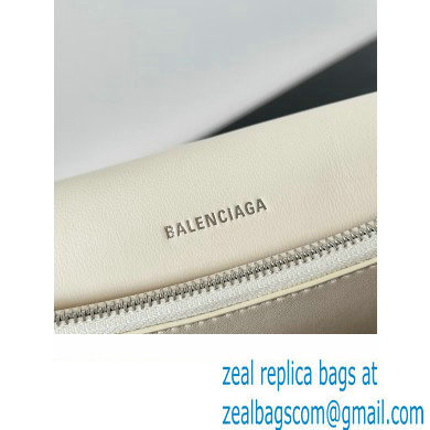 Balenciaga Crush Medium Sling Bag in paper calfskin Beige/Silver 2023