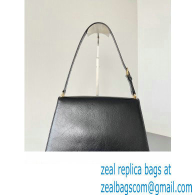 Balenciaga Crush Medium Sling Bag in paper calfskin Black/Gold 2023 - Click Image to Close