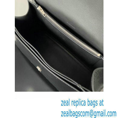 Balenciaga Crush Medium Sling Bag in paper calfskin Black/Silver 2023