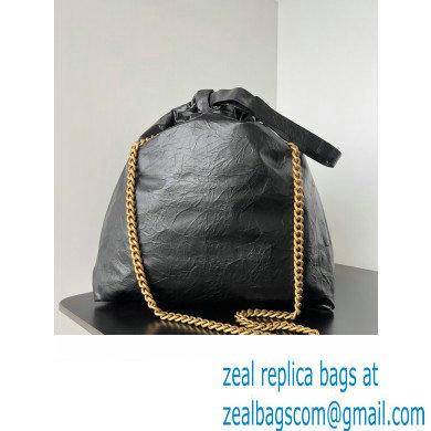 Balenciaga Crush Medium Tote Bag in crushed calfskin Black 2023 - Click Image to Close