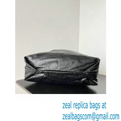 Balenciaga Crush Medium Tote Bag in crushed calfskin Black 2023