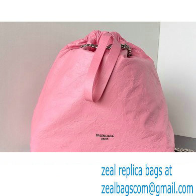 Balenciaga Crush Medium Tote Bag in crushed calfskin Pink 2023