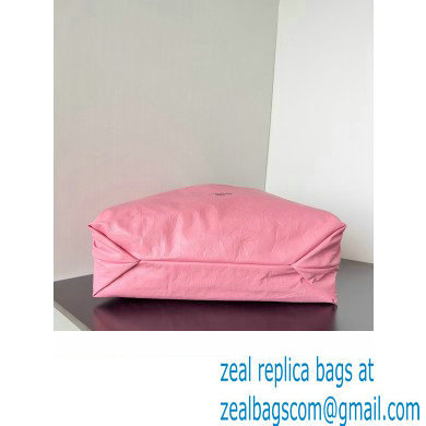 Balenciaga Crush Medium Tote Bag in crushed calfskin Pink 2023