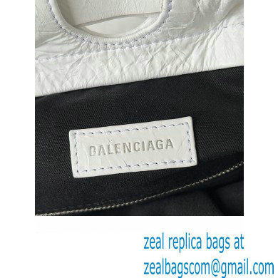 Balenciaga Crush Medium Tote Bag in crushed calfskin White 2023