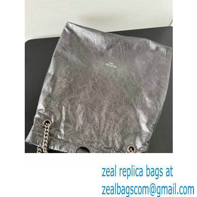 Balenciaga Crush Medium Tote Bag in crushed calfskin dark grey 2023 - Click Image to Close