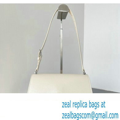 Balenciaga Crush Small Sling Bag in paper calfskin Beige/Silver 2023 - Click Image to Close