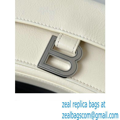 Balenciaga Crush Small Sling Bag in paper calfskin Beige/Silver 2023 - Click Image to Close