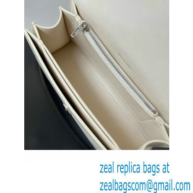 Balenciaga Crush Small Sling Bag in paper calfskin Beige/Silver 2023 - Click Image to Close