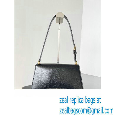 Balenciaga Crush Small Sling Bag in paper calfskin Black/Gold 2023