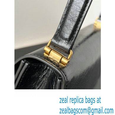 Balenciaga Crush Small Sling Bag in paper calfskin Black/Gold 2023 - Click Image to Close
