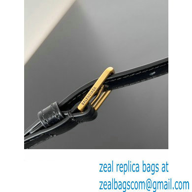 Balenciaga Crush Small Sling Bag in paper calfskin Black/Gold 2023 - Click Image to Close