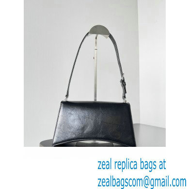 Balenciaga Crush Small Sling Bag in paper calfskin Black/Silver 2023 - Click Image to Close