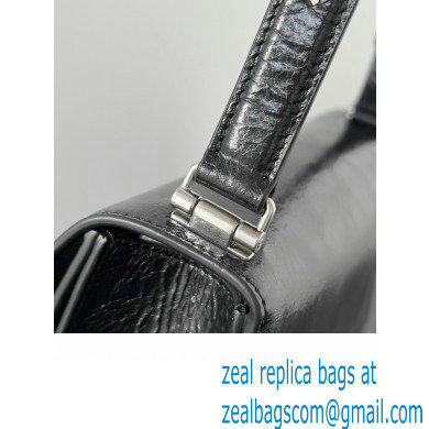 Balenciaga Crush Small Sling Bag in paper calfskin Black/Silver 2023