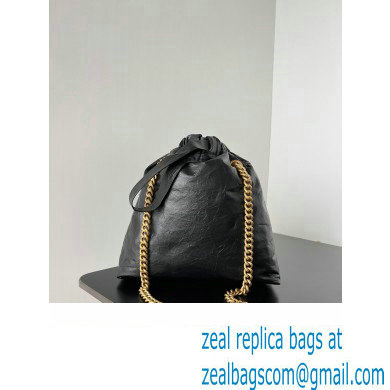 Balenciaga Crush Small Tote Bag in crushed calfskin Black 2023 - Click Image to Close