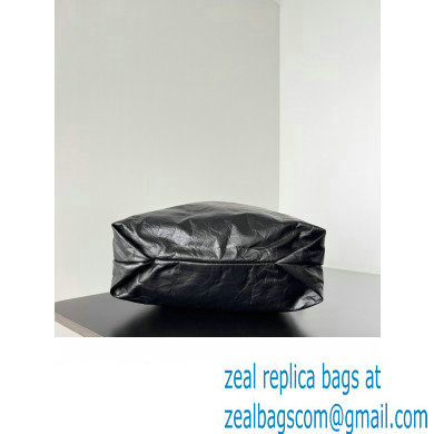 Balenciaga Crush Small Tote Bag in crushed calfskin Black 2023 - Click Image to Close