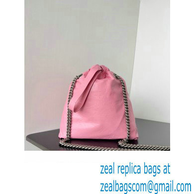 Balenciaga Crush Small Tote Bag in crushed calfskin Pink 2023 - Click Image to Close