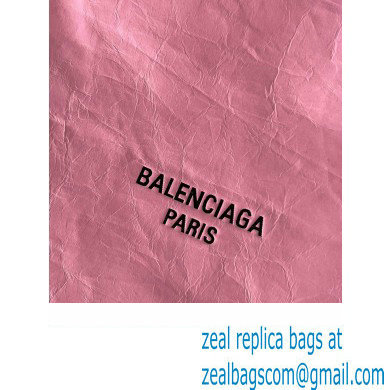Balenciaga Crush Small Tote Bag in crushed calfskin Pink 2023 - Click Image to Close