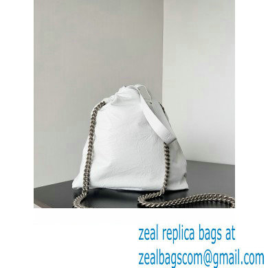 Balenciaga Crush Small Tote Bag in crushed calfskin White 2023 - Click Image to Close