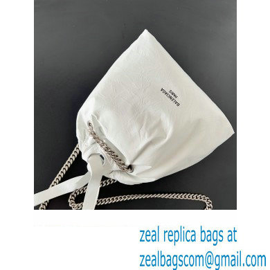 Balenciaga Crush Small Tote Bag in crushed calfskin White 2023 - Click Image to Close