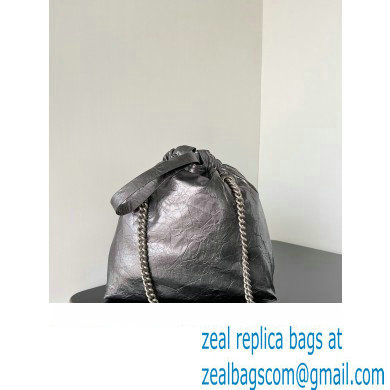 Balenciaga Crush Small Tote Bag in crushed calfskin dark grey 2023