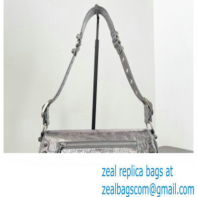 Balenciaga Le Cagole Small Sling Bag in Arena calfskin Silver Spring 2024