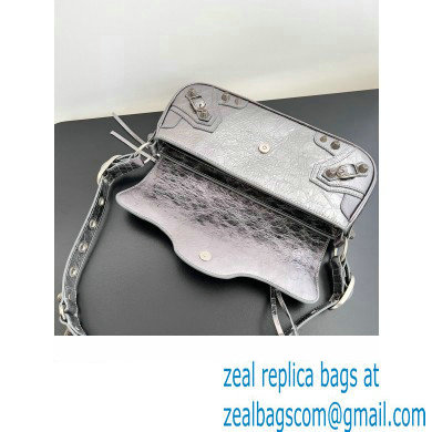 Balenciaga Le Cagole Small Sling Bag in Arena calfskin Silver Spring 2024