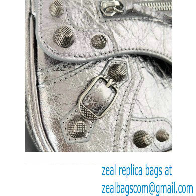 Balenciaga Le Cagole Small Sling Bag in Arena calfskin Silver Spring 2024 - Click Image to Close