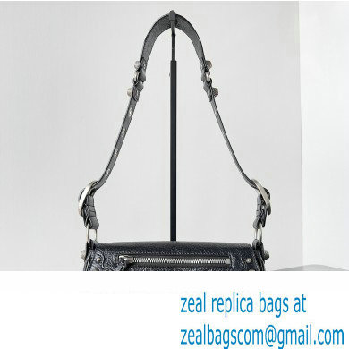 Balenciaga Le Cagole XS Sling Bag in Arena calfskin Black Spring 2024 - Click Image to Close