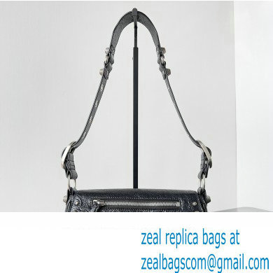 Balenciaga Le Cagole XS Sling Bag in Arena calfskin Black Spring 2024