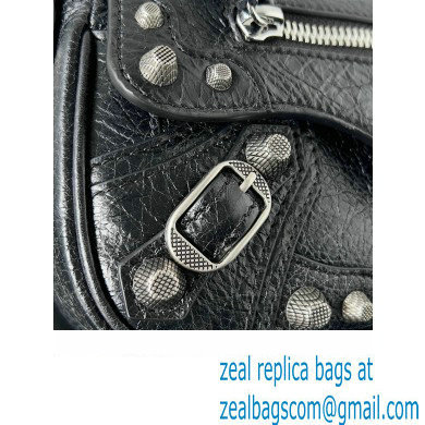 Balenciaga Le Cagole XS Sling Bag in Arena calfskin Black Spring 2024 - Click Image to Close