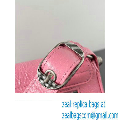 Balenciaga Le Cagole XS Sling Bag in Arena calfskin Pink Spring 2024 - Click Image to Close