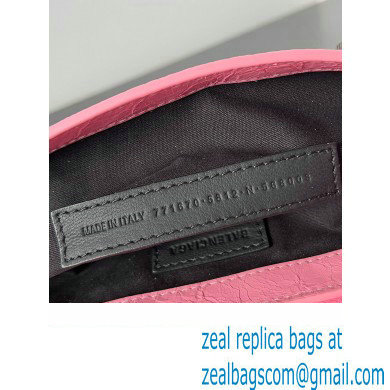 Balenciaga Le Cagole XS Sling Bag in Arena calfskin Pink Spring 2024 - Click Image to Close