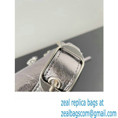 Balenciaga Le Cagole XS Sling Bag in Arena calfskin Silver Spring 2024 - Click Image to Close