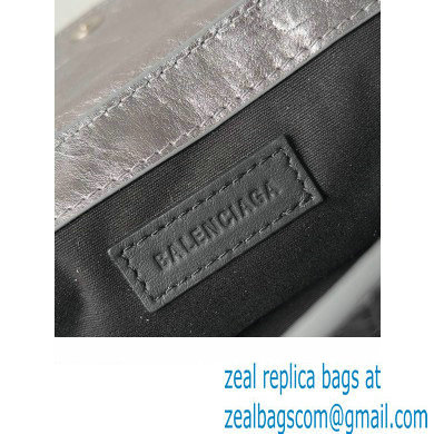 Balenciaga Le Cagole XS Sling Bag in Arena calfskin Silver Spring 2024 - Click Image to Close