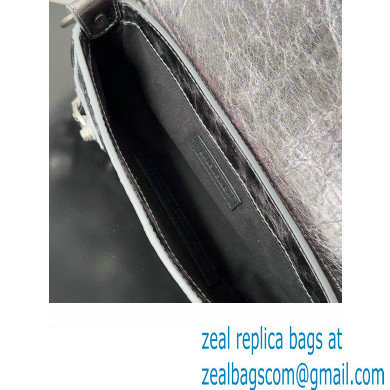 Balenciaga Le Cagole XS Sling Bag in Arena calfskin Silver Spring 2024